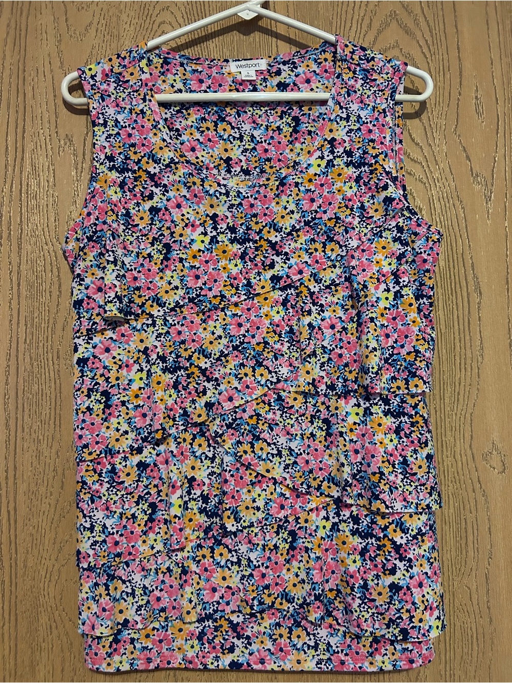 Westport Floral Ruffle Tank Top